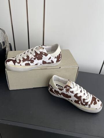 Golden Goose Super Star White Brown Cream Off White Skate Shoe (BS-87484)