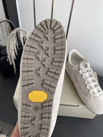Golden Goose Super Star Light Beige Silver White Skate Shoe (BS-87479)