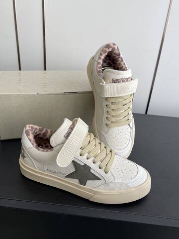 Golden Goose Court Strap Off White Dark Grey Beige Pink Brown Skate Shoe (BS-87443)