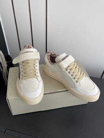 Golden Goose Court Strap Off White Dark Grey Beige Pink Brown Skate Shoe (BS-87443)