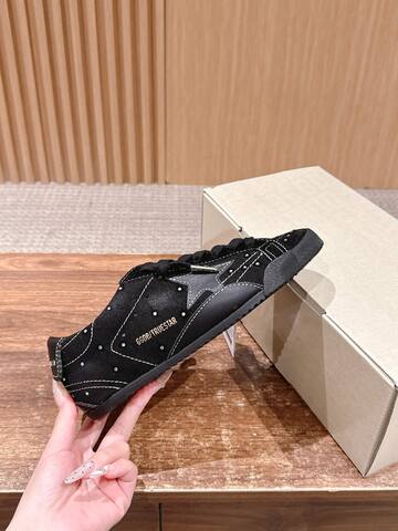 Golden Goose True Star Black Silver Brown White Sneaker (BS-87405)