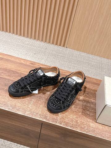 Golden Goose True Star Black Silver Brown White Sneaker (BS-87405)