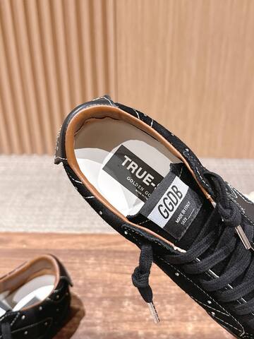 Golden Goose True Star Black Silver Brown White Sneaker (BS-87405)
