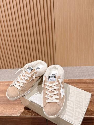Golden Goose Superstar Sabot Shearling Mule Beige White Off White Sneaker (BS-87463)