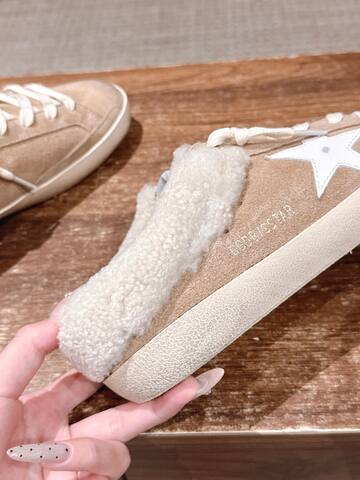 Golden Goose Superstar Sabot Shearling Mule Beige White Off White Sneaker (BS-87463)