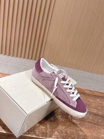 Golden Goose Superstar Light Purple Burgundy Off White Skate Shoe (BS-87403)