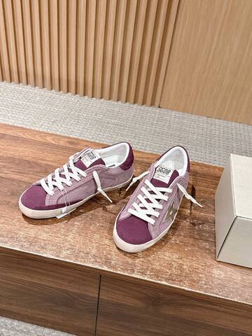 Golden Goose Superstar Light Purple Burgundy Off White Skate Shoe (BS-87403)