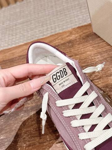 Golden Goose Superstar Light Purple Burgundy Off White Skate Shoe (BS-87403)
