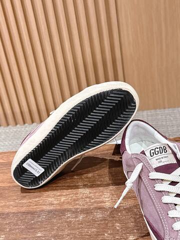Golden Goose Superstar Light Purple Burgundy Off White Skate Shoe (BS-87403)