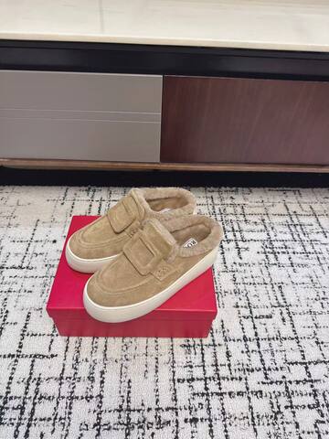 Roger Vivier NewViv Beige White Light Brown Sneaker (BS-87503)
