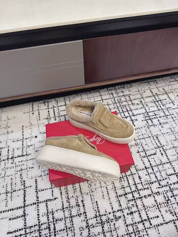 Roger Vivier NewViv Beige White Light Brown Sneaker (BS-87503)