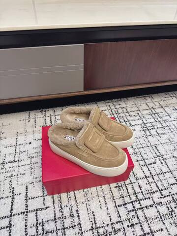 Roger Vivier NewViv Beige White Light Brown Sneaker (BS-87503)