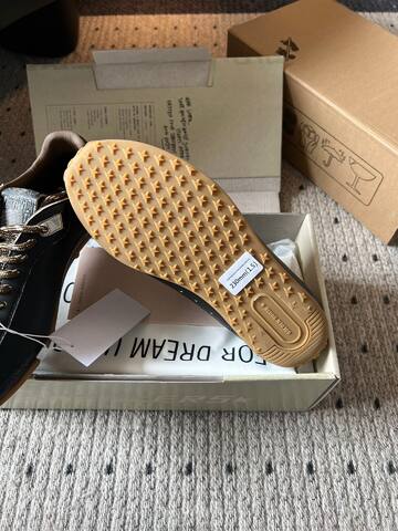 Golden Goose Marathon Black Silver Brown Gum Sneaker (BS-87391)