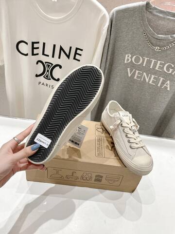Golden Goose V Star Off White Silver Skate Shoe (BS-87497)