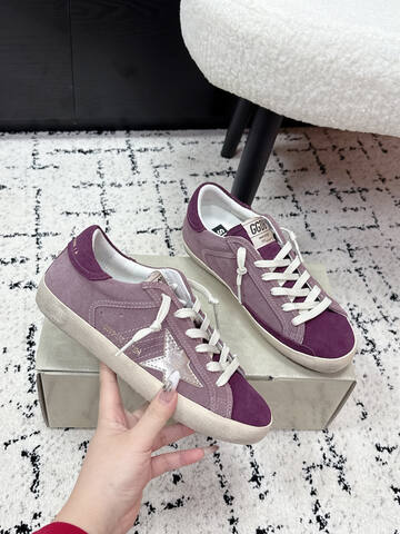 Golden Goose Super Star Purple Mauve Off White Silver EU 37 Skate Shoe - Women's (BS-87389)