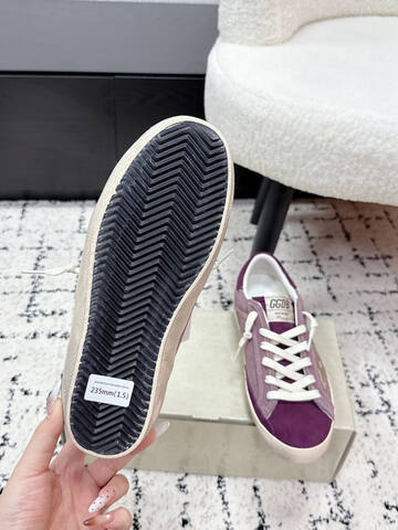 Golden Goose Super Star Purple Mauve Off White Silver EU 37 Skate Shoe - Women's (BS-87389)