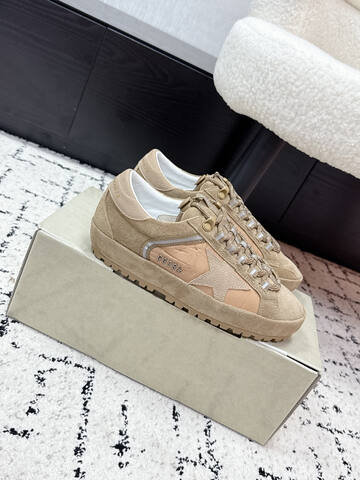 Golden Goose GGDB Star Beige Light Brown White Silver Sneaker (BS-87416)