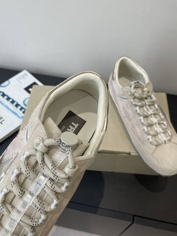 Golden Goose Super Star Beige Silver Light Brown Sneaker (BS-87500)