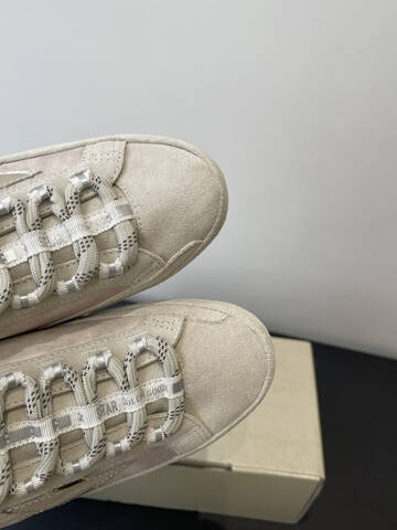 Golden Goose Super Star Beige Silver Light Brown Sneaker (BS-87500)