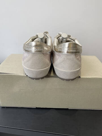 Golden Goose Super Star Beige Silver Light Brown Sneaker (BS-87500)