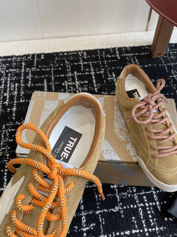 Golden Goose Super Star Tan White Orange Brown Sneaker (BS-87412)