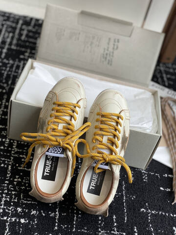Golden Goose Truestar Off White Yellow Brown Beige Sneaker (BS-87424)