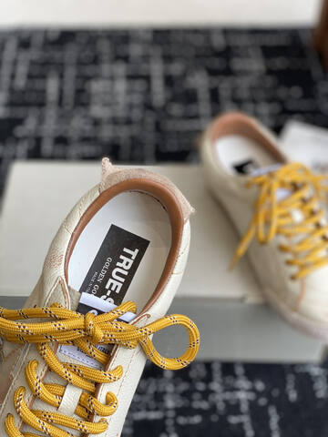 Golden Goose Truestar Off White Yellow Brown Beige Sneaker (BS-87424)