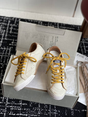 Golden Goose Truestar Off White Yellow Brown Beige Sneaker (BS-87424)