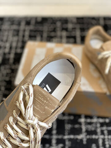 Golden Goose Running Marathon Tan Silver Beige Gum Sneaker (BS-87433)