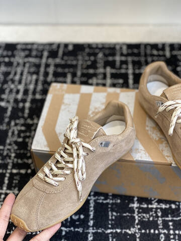 Golden Goose Running Marathon Tan Silver Beige Gum Sneaker (BS-87433)