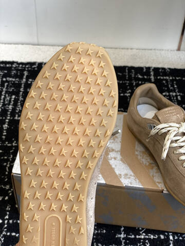 Golden Goose Running Marathon Tan Silver Beige Gum Sneaker (BS-87433)
