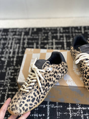 Golden Goose Running Marathon Leopard Print Black Beige Gum Sneaker (BS-87431)