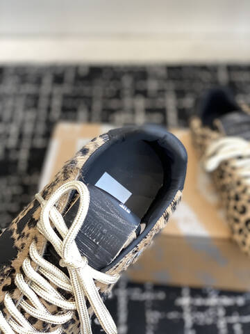 Golden Goose Running Marathon Leopard Print Black Beige Gum Sneaker (BS-87431)