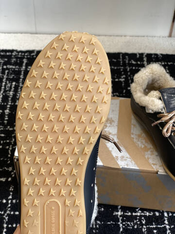 Golden Goose 25ss Shearling Lined Star Sneaker Black Silver Beige Bronze Gum (BS-87429)