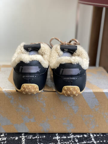 Golden Goose 25ss Shearling Lined Star Sneaker Black Silver Beige Bronze Gum (BS-87429)