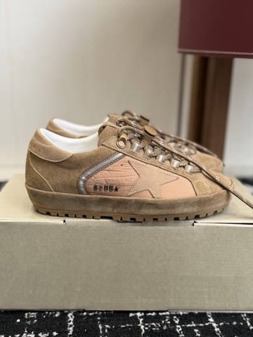 Golden Goose GGDB Star Tan Light Brown White Silver Sneaker (BS-87436)