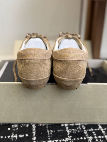 Golden Goose GGDB Star Tan Light Brown White Silver Sneaker (BS-87436)