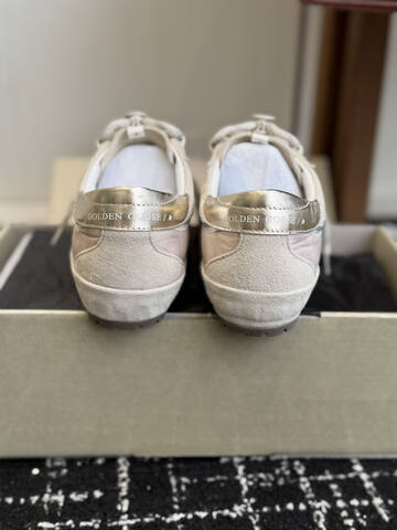 Golden Goose GGDB Golden Goose Light Beige Silver Gold Brown Sneaker (BS-87435)