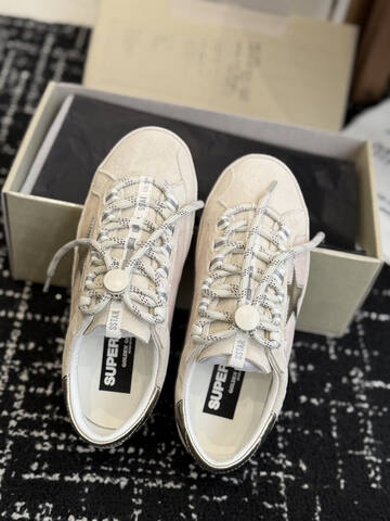 Golden Goose GGDB Golden Goose Light Beige Silver Gold Brown Sneaker (BS-87435)