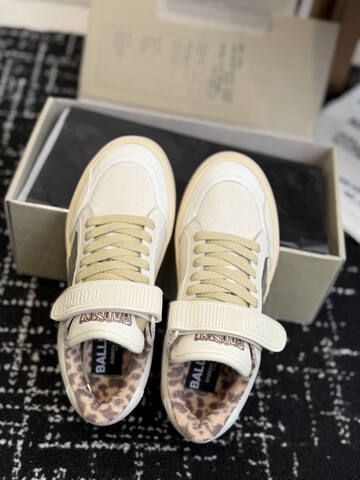 Golden Goose Strap Court Off White Olive Beige Pink Brown Skate Shoe (BS-87434)