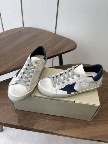 Golden Goose Superstar White Navy Blue Grey Skate Shoe (BS-87440)