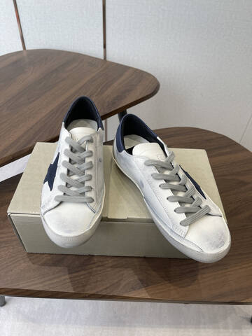 Golden Goose Superstar White Navy Blue Grey Skate Shoe (BS-87440)