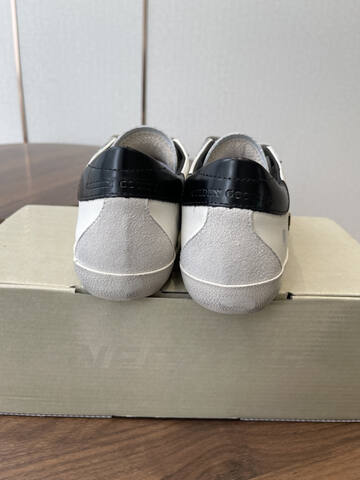 Golden Goose Super-Star White Black Grey Skate Shoe (BS-87439)