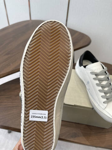 Golden Goose Super-Star White Black Grey Skate Shoe (BS-87439)