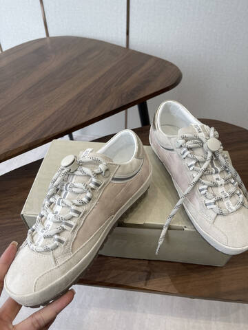 Golden Goose GGDB Golden Goose 25ss Light Beige Silver White Skate Shoe (BS-87445)