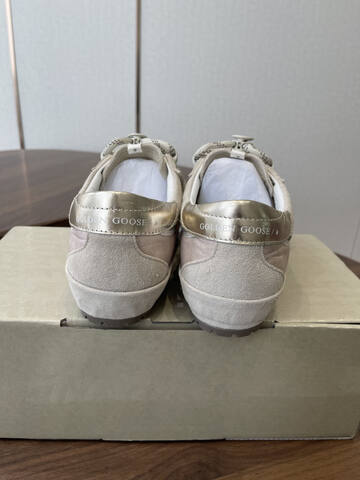 Golden Goose GGDB Golden Goose 25ss Light Beige Silver White Skate Shoe (BS-87445)