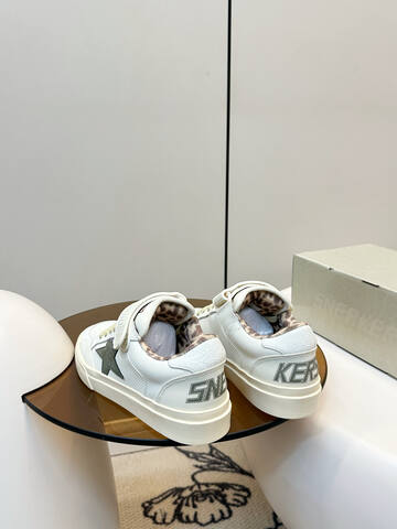 Golden Goose New Lightstar White Olive Green Cream Beige Brown Skate Shoe (BS-87393)