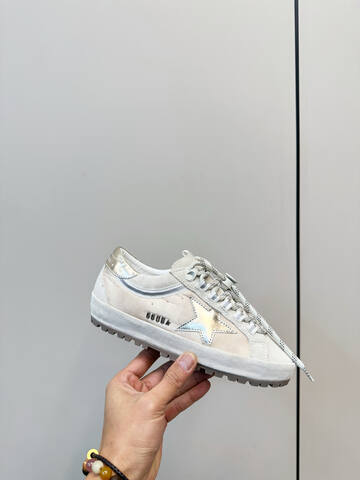 Golden Goose Super Star Off White Silver White Sneaker (BS-87395)
