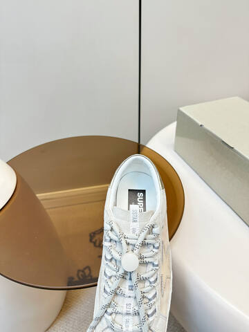 Golden Goose Super Star Off White Silver White Sneaker (BS-87395)