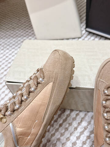 Golden Goose Super Star Khaki Beige White Silver Sneaker (BS-87438)
